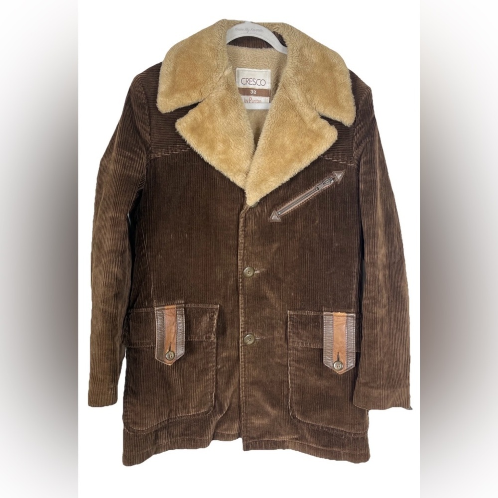 Cresco By‎ Puritan Vintage 70s Expedition Brown Corduroy Mens Size 38